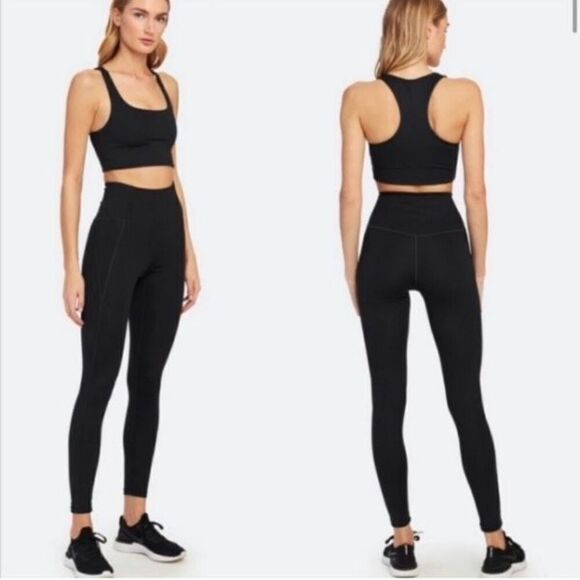Girlfriend Collective Women's Mid-Rise Compressive Leggings Black Size Medium - Picture 1 of 8